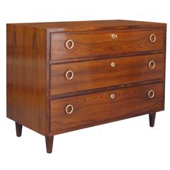 Three-Drawer Chest in Highly Figured Wood by Ernst Kuhn﻿
