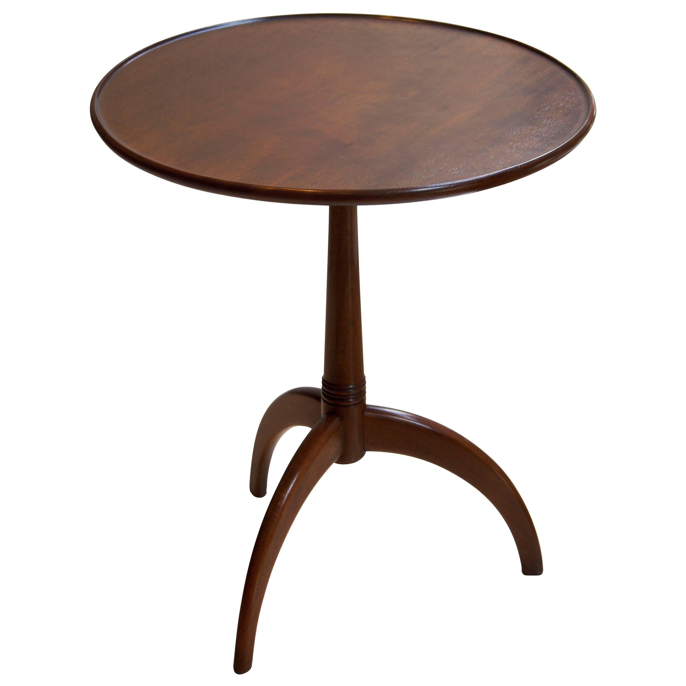 Spirited Round Occasional / Lamp Table by Frits Henningsen For Sale