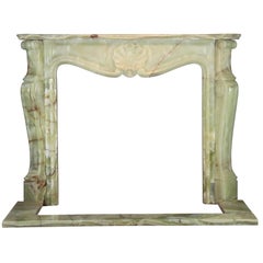 20th Century Mid-War Fireplace Mantel in Onyx
