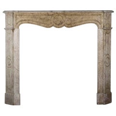 19th Century Original Marble Antique Fireplace Mantel