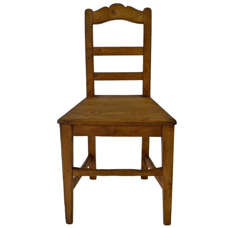 Pine Plank Seat Chair For Sale at 1stDibs