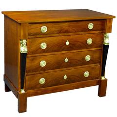 19th Century Late Empire Early Biedermeier Small Commode Chest of Drawers