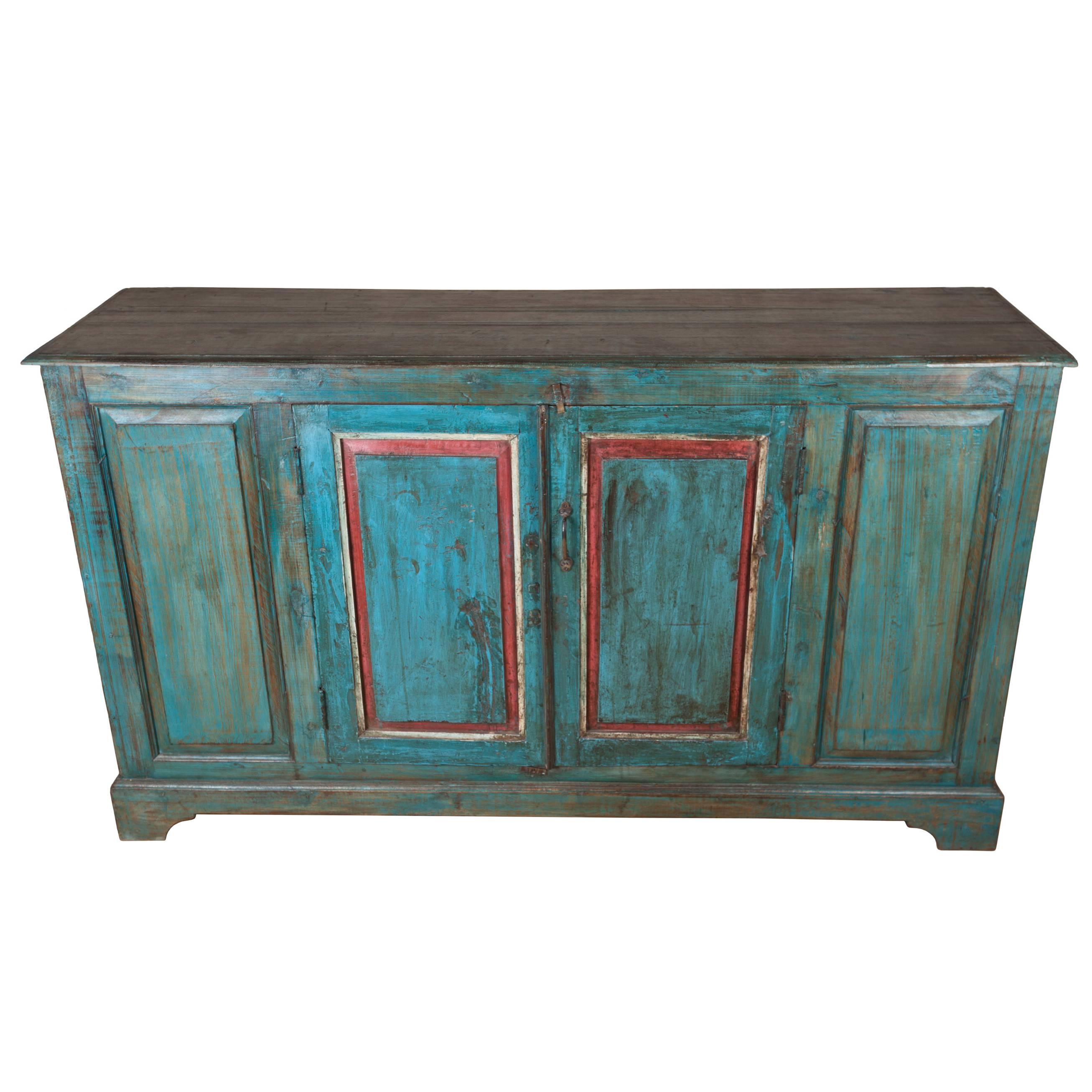 Painted Sideboard from Late 19th Century Window Shutters