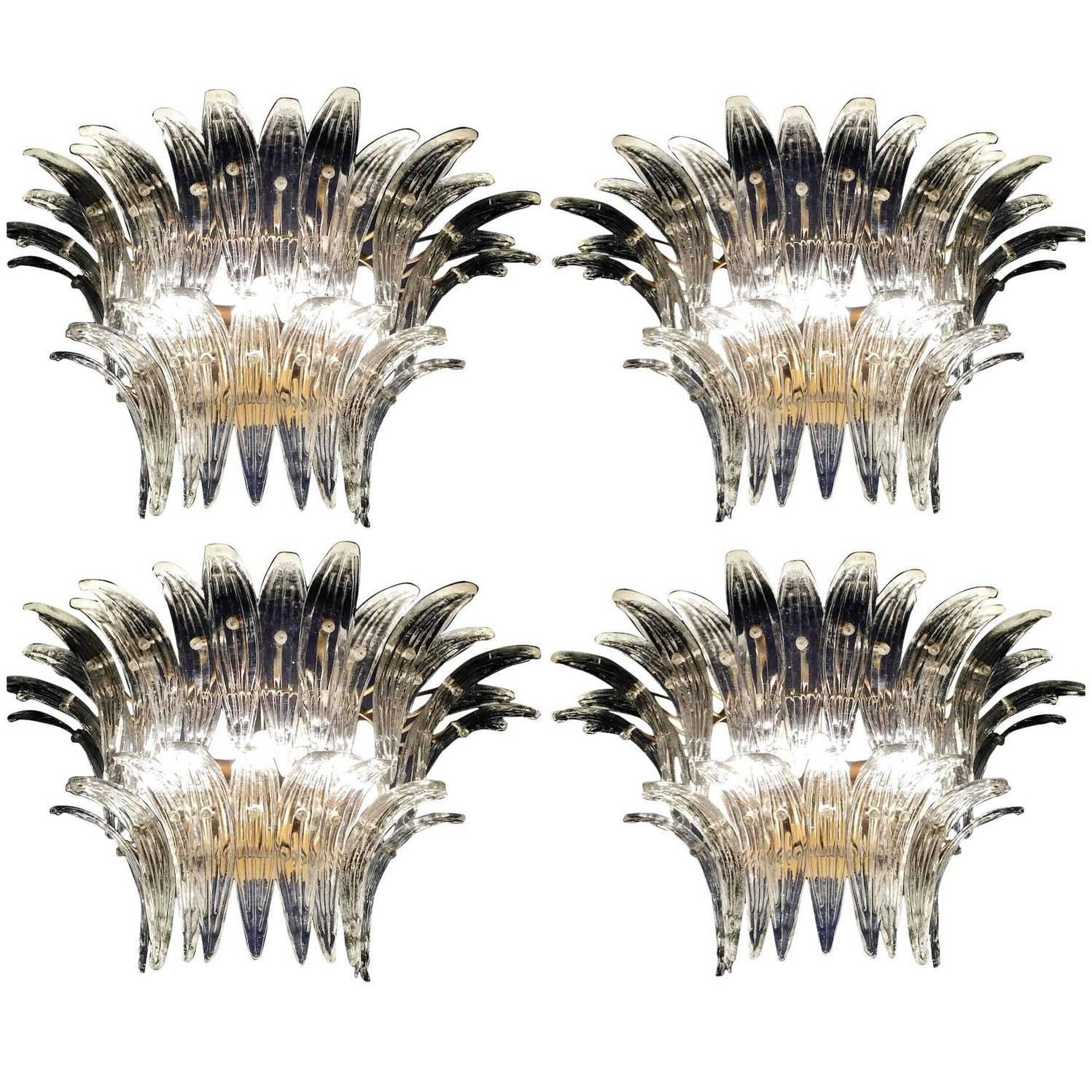 Four "Palmette" Sconces by Barovier & Toso, 1960s