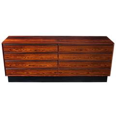Rosewood Long Eight-Drawer Dresser by Westnofa