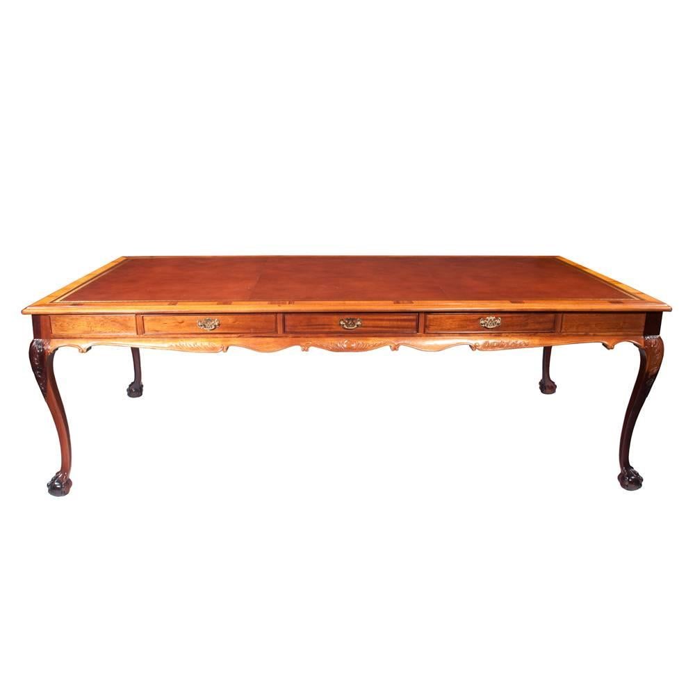 Chippendale Mahogany Conference Table For Sale