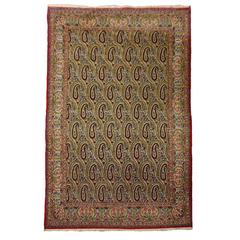Persian Rug Qum with Vintage Kerman Design 12
