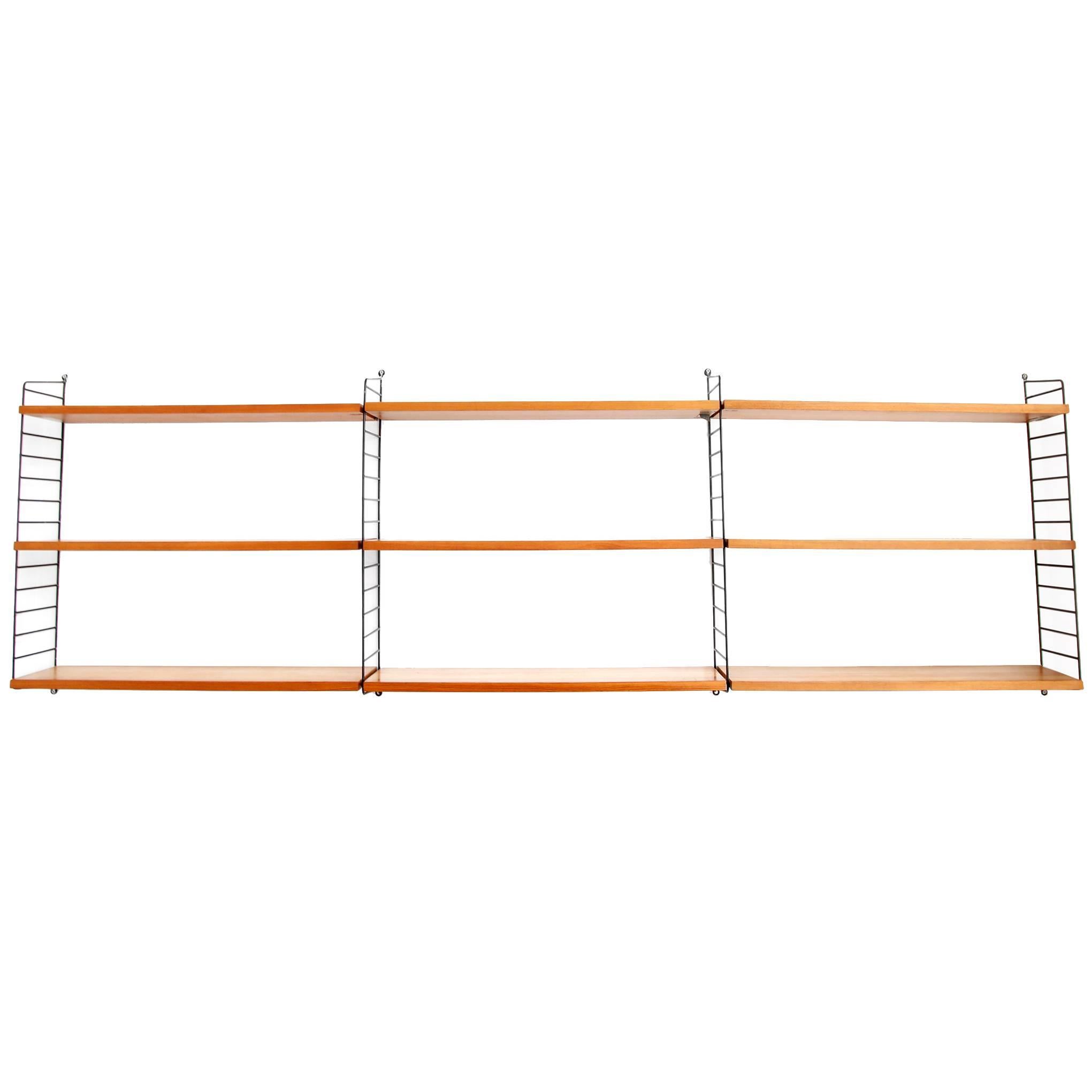 Mid-Century "Ladder Shelf" Shelving System by Nisse Strinning for String Design