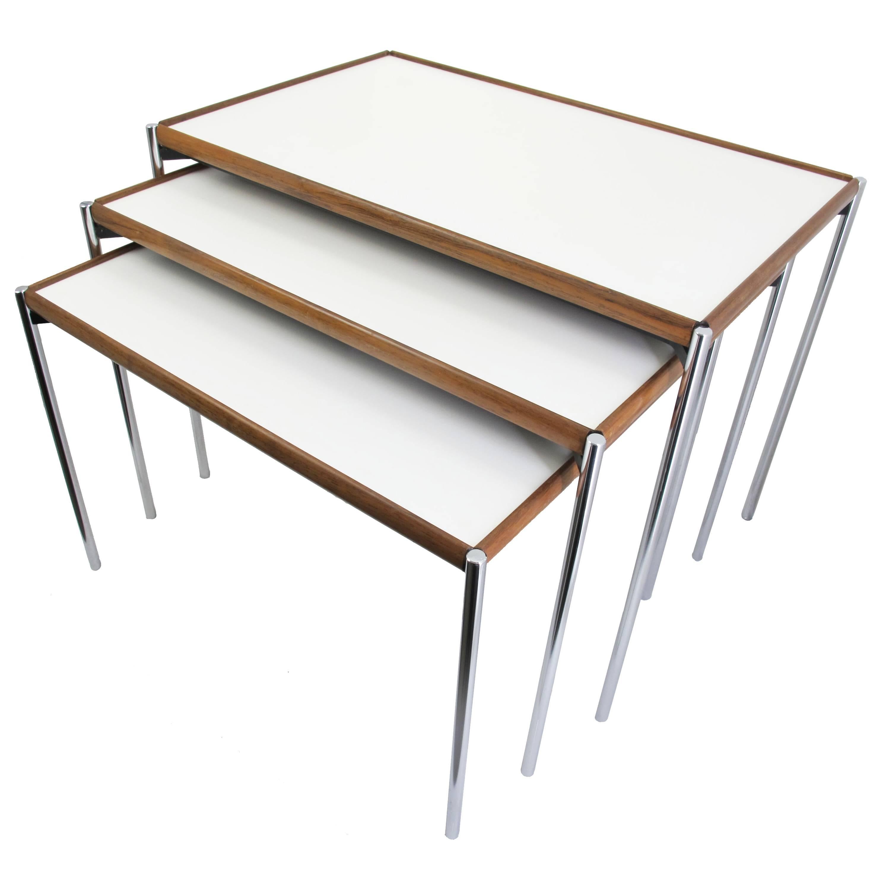 Reversible Model 125 Nesting Tables from Lämmle & Co, Set of Three