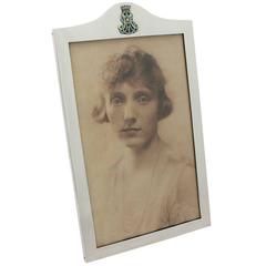 Sterling Silver and Enamel Photograph Frame, Antique George V 7