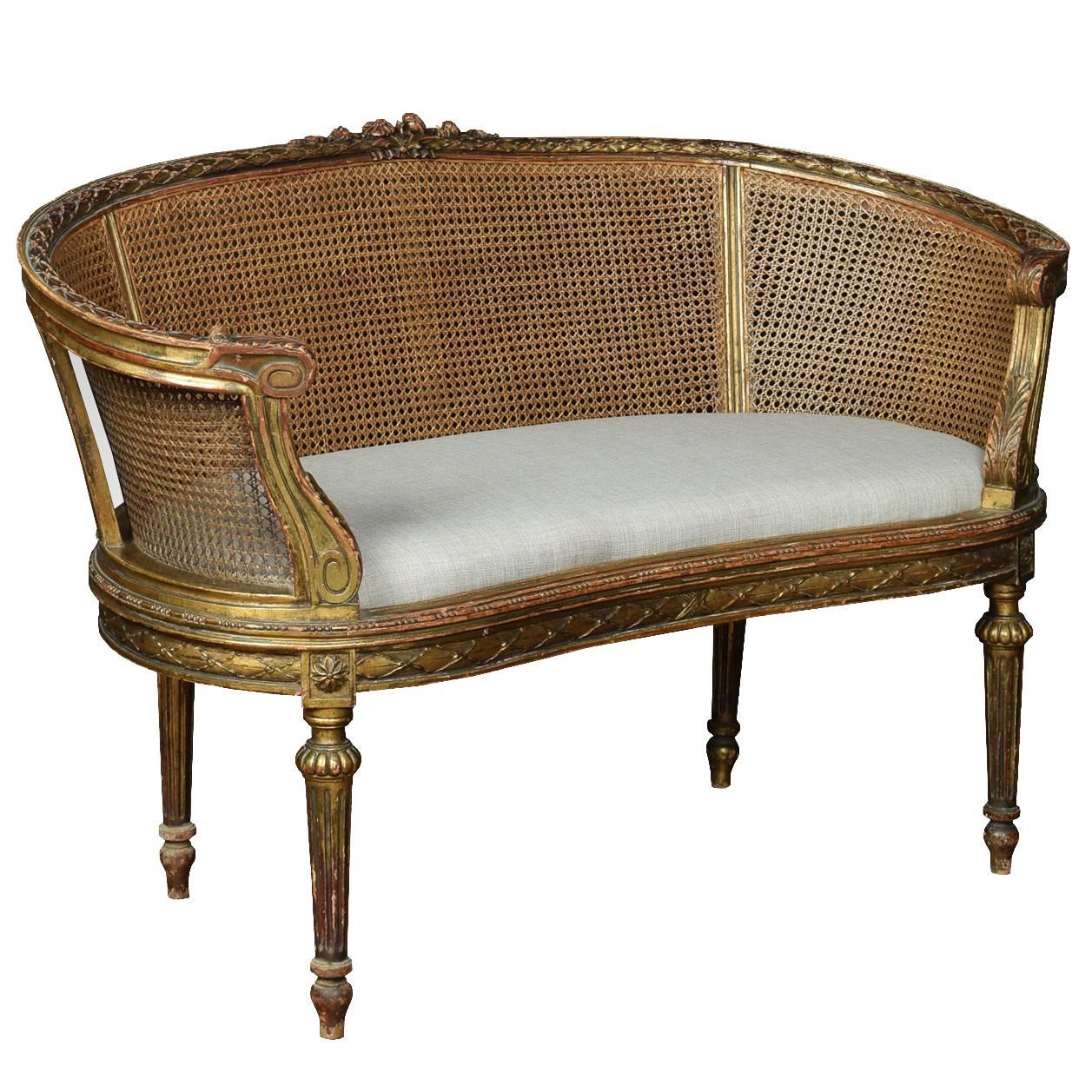 French Louis XVI Style Canape Settee