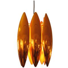 Castor Copper Pendant Lamp by Jo Hammerborg for Fog and Mørup, 1960s