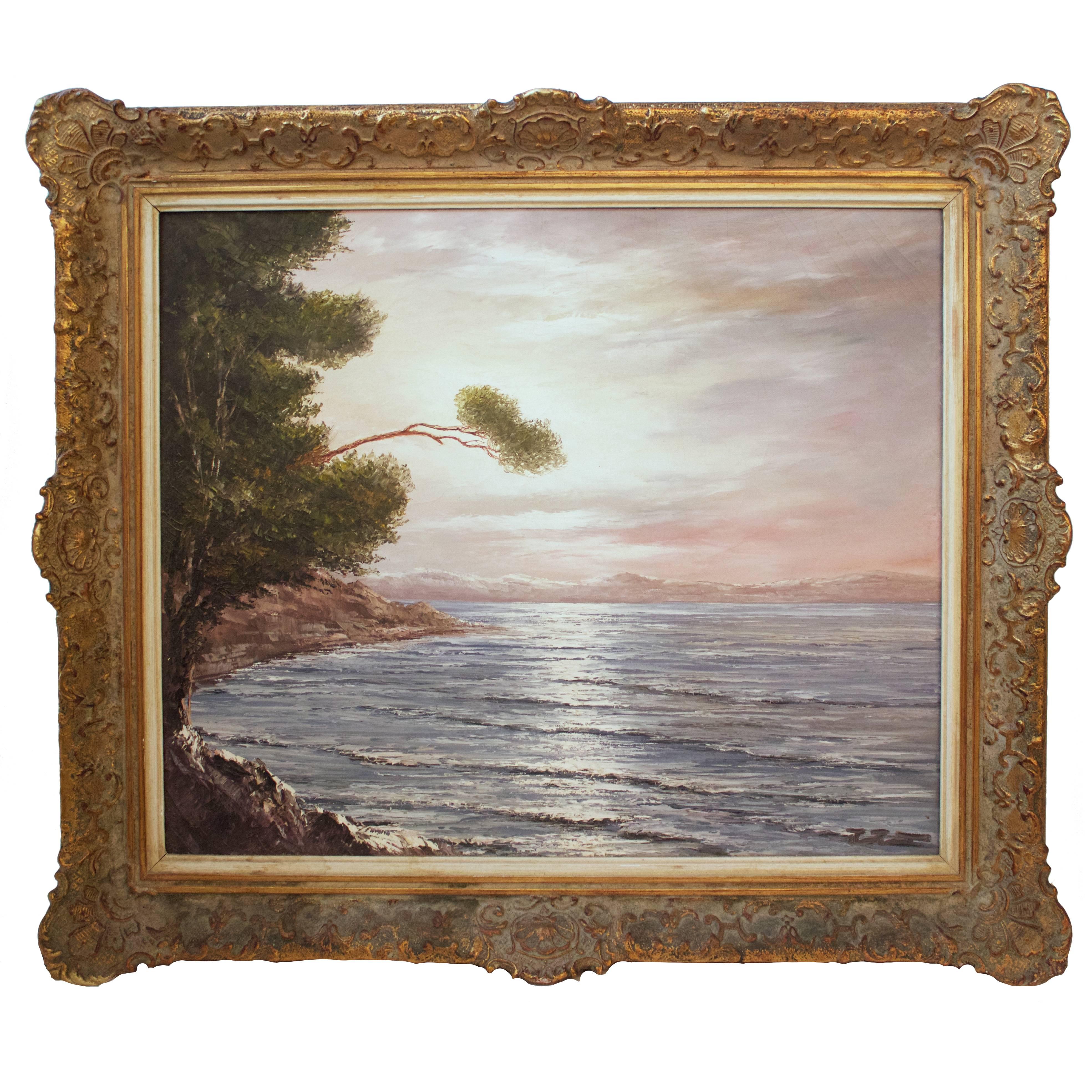 Signed Oil Painting "Ostee" of the Baltic Sea For Sale