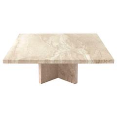 Large Square Travertine Coffee Table
