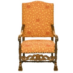 19th Century Louis XIII Style Walnut Armchair
