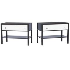 Pair of Geometric Façade Nightstands 6