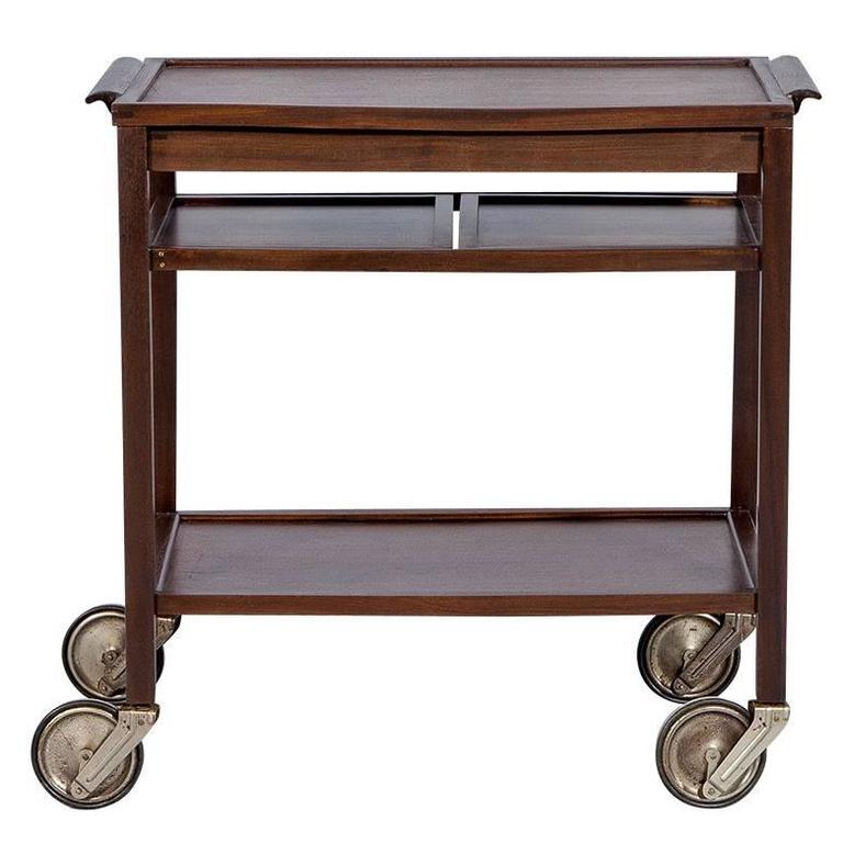 Danish MidCentury Modern Teak Bar Cart at 1stDibs