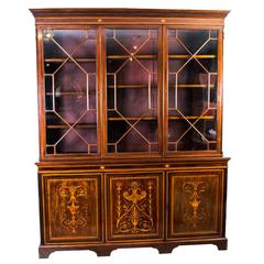 Antique Edwardian Mahogany Bookcase by Shoolbred, circa 1900