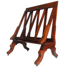 Antique Victorian Mahogany Folio Stand