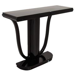 High Gloss Black Art Deco Console from France