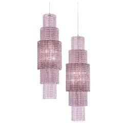 Lolli e Memmoli Phebo Crystal Light Fixture Hand-Crafted in Italy, Modern Design 4