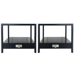 Pair of Newly Lacquered Side Tables by Michael Taylor for Baker Pair of Newly Lacquered Side Tables by Michael Taylor for Baker