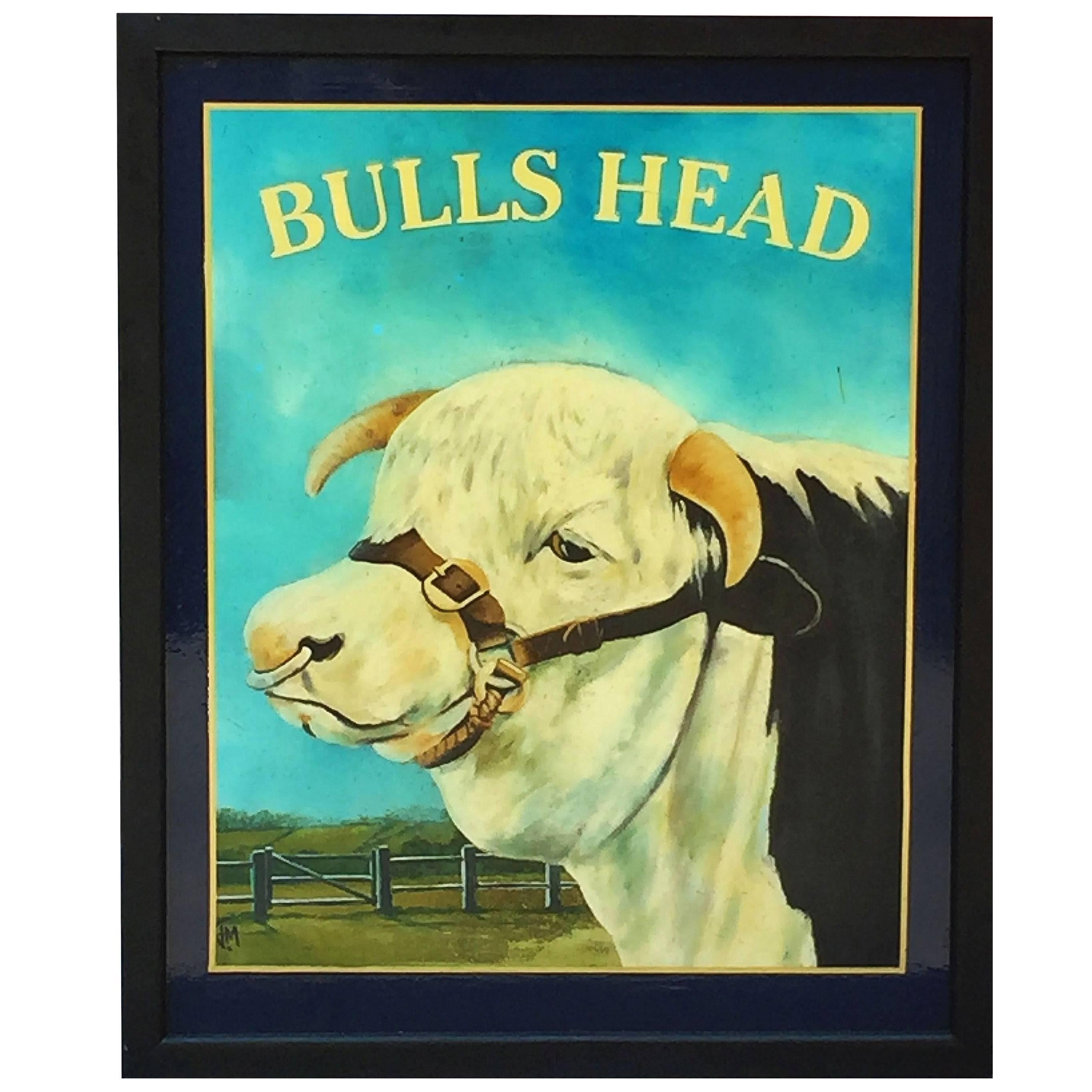 English Pub Sign, Bulls Head