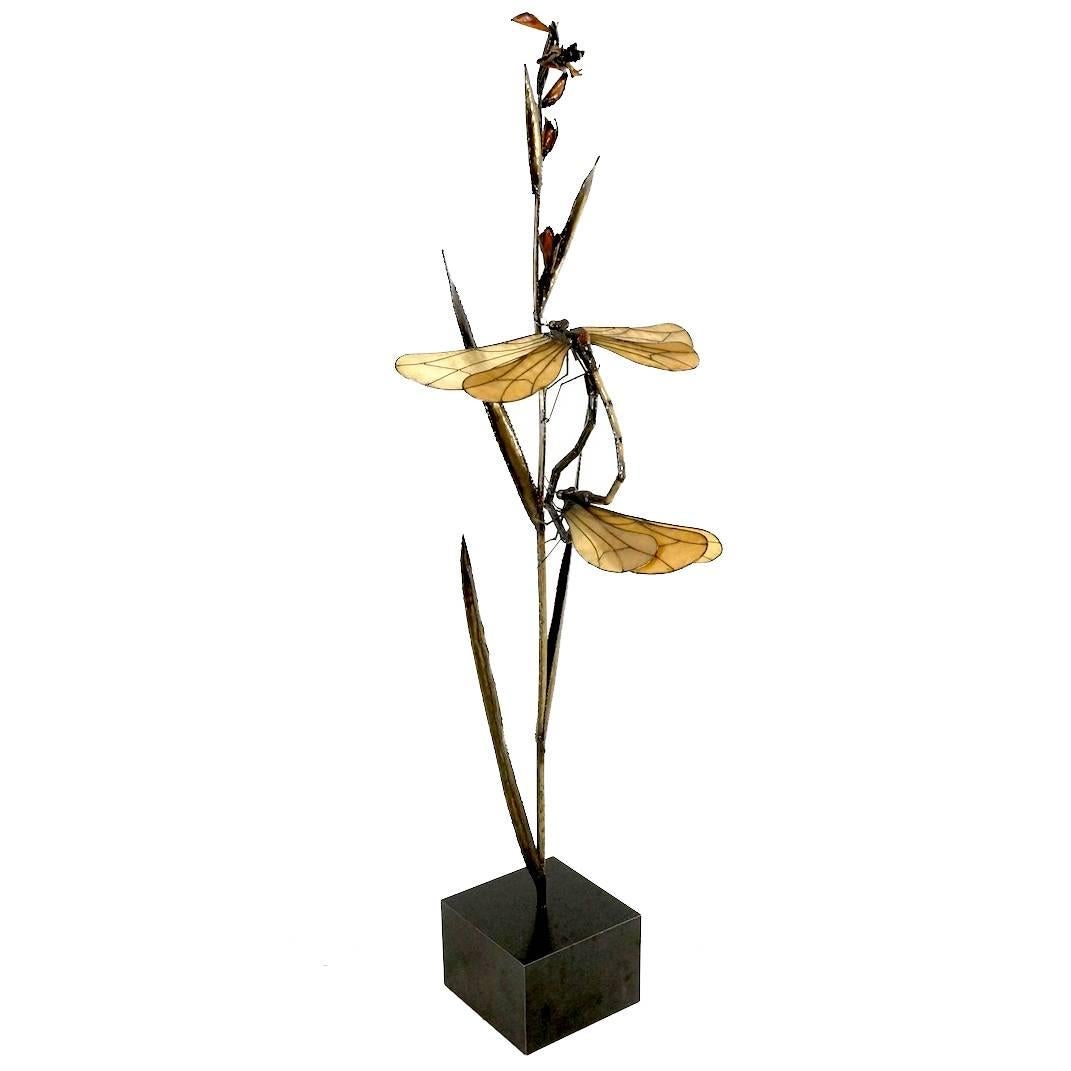 Dragonfly Sculpture in the Style of Curtis Jere For Sale