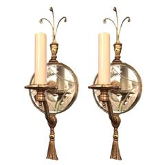 Pair of American Mirrored Sconces