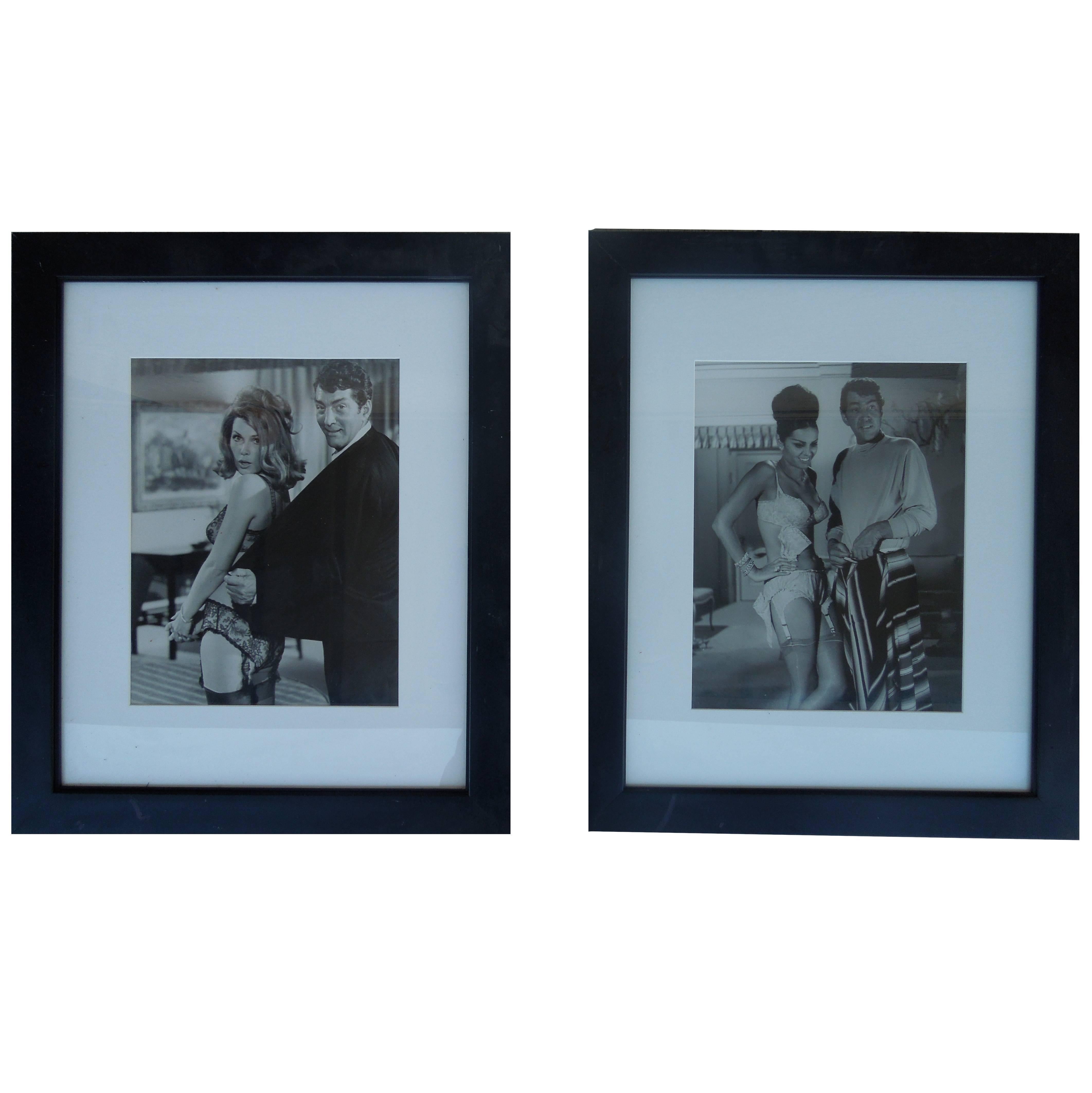 Pair of Original Dean Martin & Starlets Hollywood Studio Photographs
