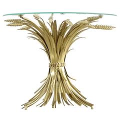Chanel Sheaf of Wheat Side Table in Gold