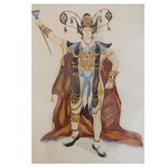 Exceptional Original Theater Costume Design by Léon Bakst, 1905-1910 12
