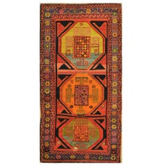 Small Vintage Hand-Knotted WoolTurkish Rug