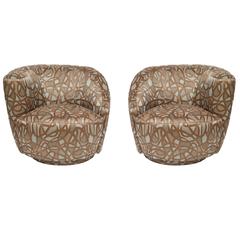 Pair of Vladimir Kagan Swivel Nautilus Chairs