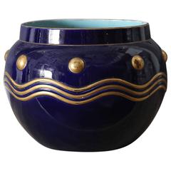 French Faience Cachepot