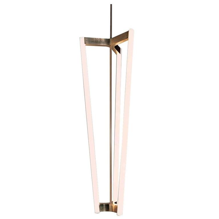 Michael Anastassiades Satin Brass Tube Chandelier at 1stDibs