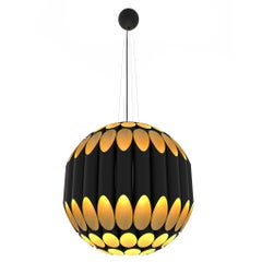 Cylinders Chandelier Black and Gold