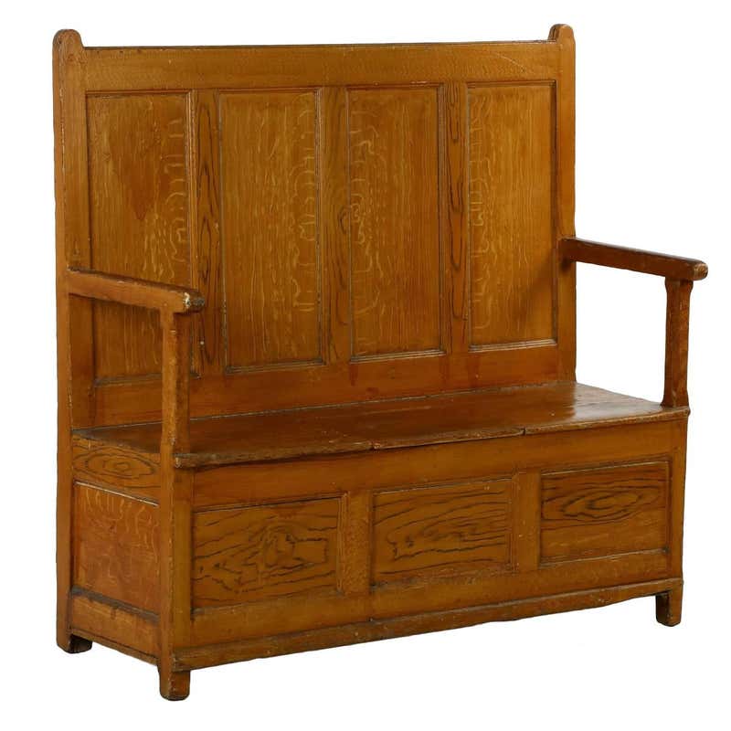 Antique Settle Bench - 8 For Sale on 1stDibs