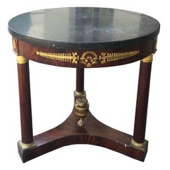 19th Century Empire Style Gueridon with Brass Mounts