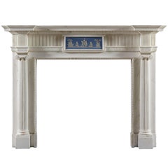 Antique Fireplace Mantel with a Wedgwood Central Table