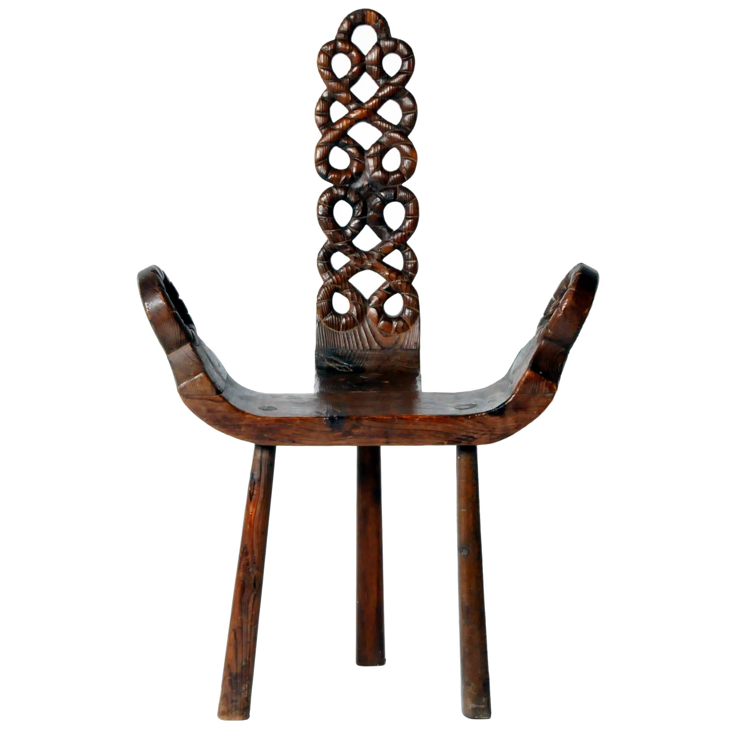 Rustic French Mountain Chair at 1stDibs