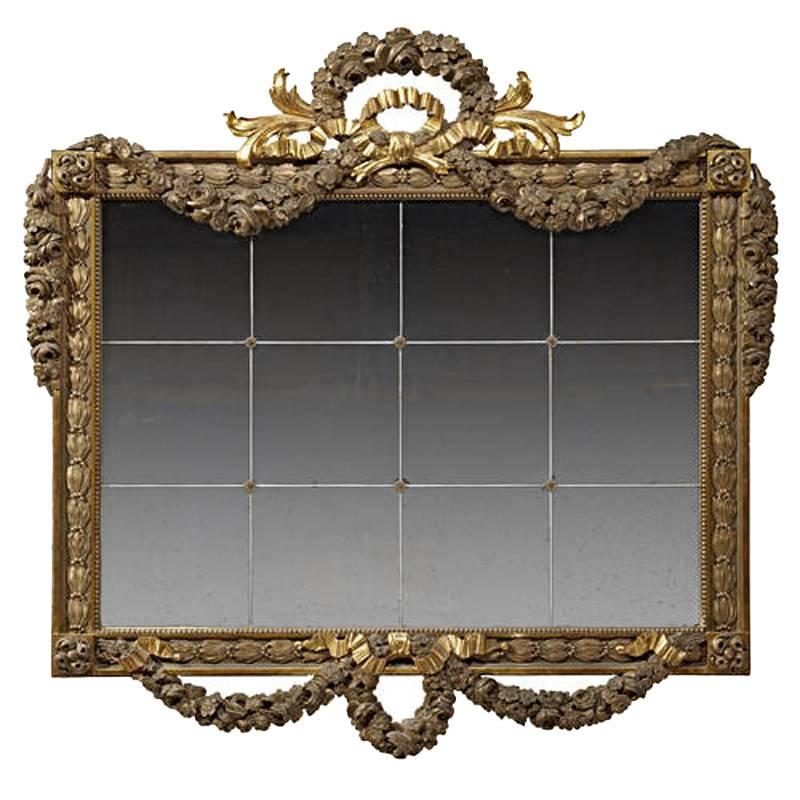 Incredible Italian Neoclassical Style Gilded Mirror, 19th Century