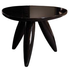 Dom Edizioni Italian Modern Lacquer Lollo Triangular and Round End or Side Table