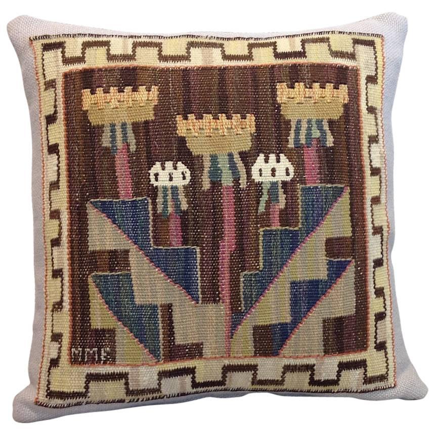MARTA  MAAS FJETTERSTRÖM tapestry pillow, Sweden 1928 For Sale
