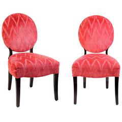 Pair of Round Back Mahogany Side Chairs