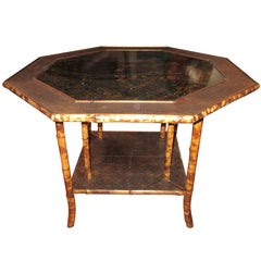 Magnificent Late 19th Century Faux Tortoiseshell and Chinoiserie Center Table