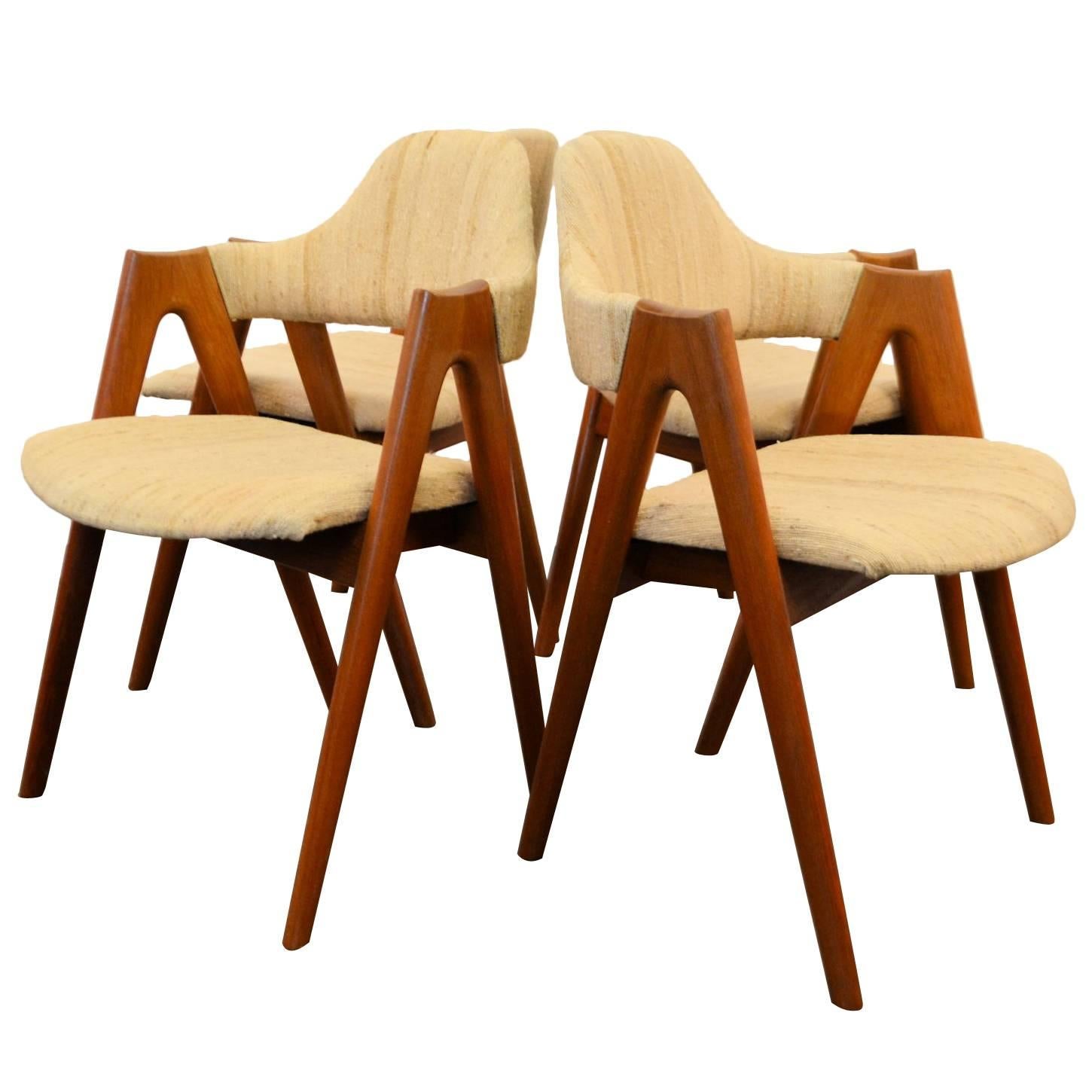 Kai Kristiansen Compass Dining Chairs, Set of Four