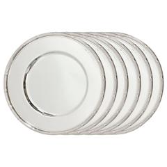 Six Silver Plate Service Chargers 2