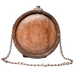 Antique 19th Century Wooden Water Canteen