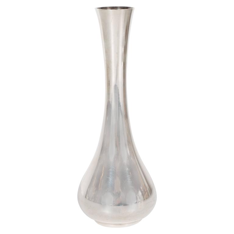 Mid Century Modernist Sterling Silver Bud Vase By Tiffany And Co
